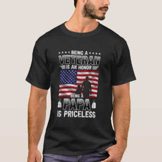 T-shirt Etre un Papa est une fierté inestimable USA Vétéri