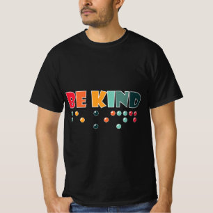 T-shirt Être un peu littéraire en braille Sensibilisation