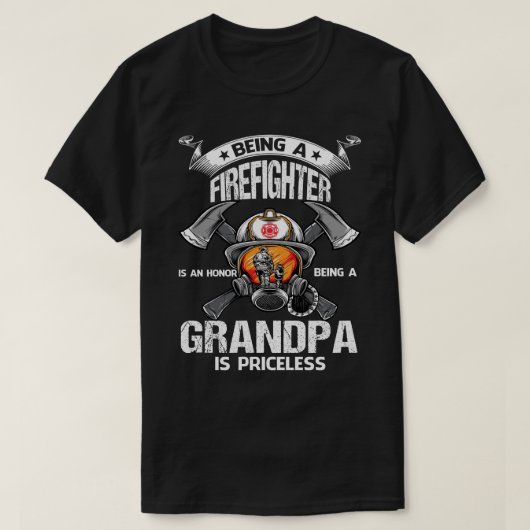 T-shirt Être un pompier est un honneur être un GRANDPA est (Design devant)