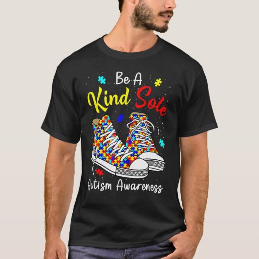 T-shirt Être un Puzzle Sole Genre Chaussures Sensibilisati (Devant)