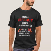 T-shirt Être un réceptionniste est un agent de réception f (Devant)