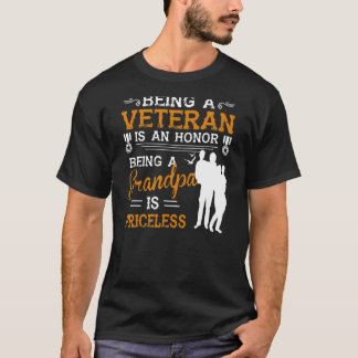 T-shirt être un vétéran est un honneur être papa est cher