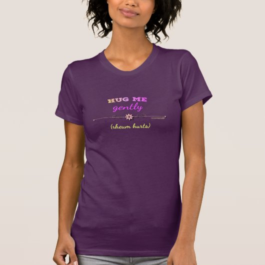 T-shirt Étreignez-moi doucement dans le rose lumineux (Devant)