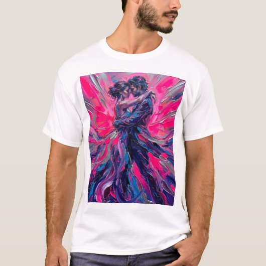 T-shirt Étreinte passionnée – Danse de dévotion (Devant)