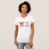 T-shirt Étreintes mignonnes d'amour de carlins de chiot (Devant entier)