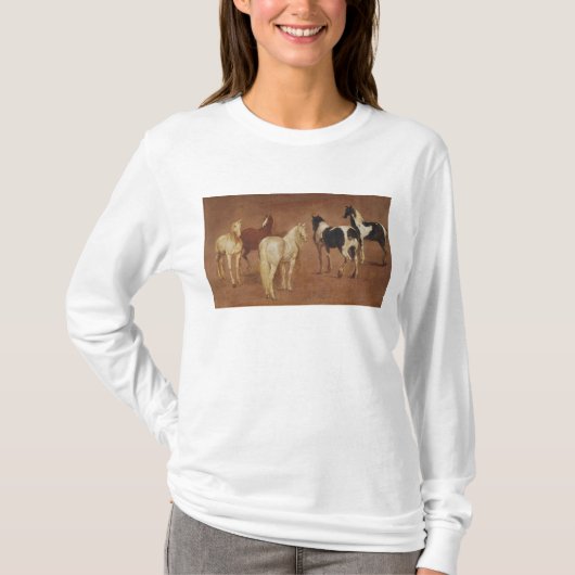 T-shirt Étude de cinq chevaux (Devant)
