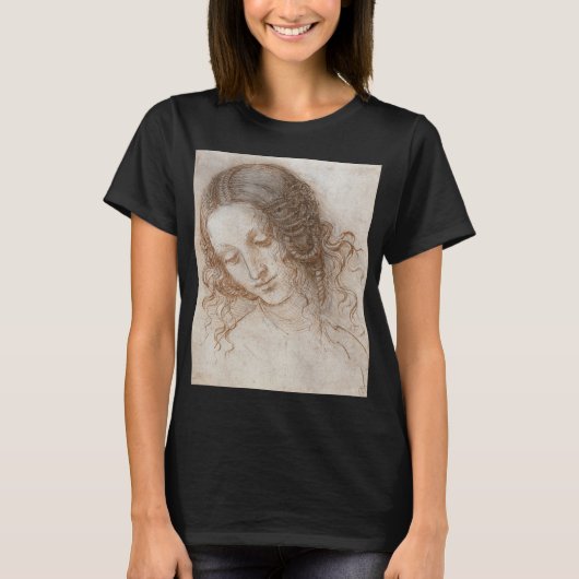 T-shirt Étude de Léonard de Vinci pour la tête de Léda (Devant)