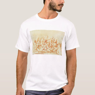 T-shirt Étude du Christ portant la croix (craie et lavage