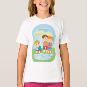 T-shirt Étude scientifique de la nature sous la pluie pour