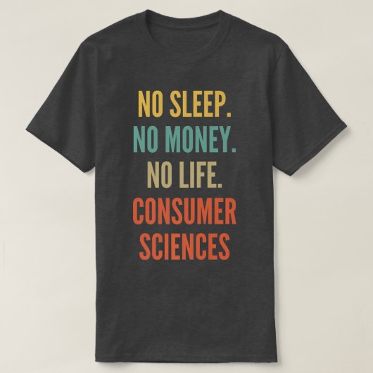 T-shirt Études En Sciences De La Consommation, Pas De Somm (Design devant)