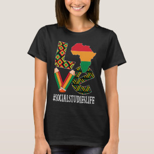 T-shirt Études sociales Aimer Histoire noire afro-américai