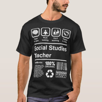 T-shirt Études sociales Cadeaux de l'enseignant Drôle