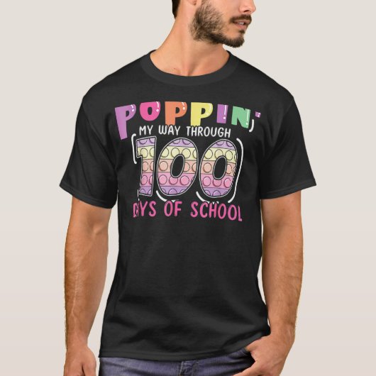 T-shirt Étudiant 100e Jours Pop Bubble Fidget 100 Jours De (Devant)