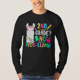 T-shirt Étudiant De 2E Année Sans Prob-Llama Retourner À S