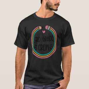 T-shirt Étudiant de 3e année en crayon de coeur de l'équip