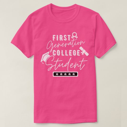 T-shirt Étudiant de première génération au collège 8 (Design devant)