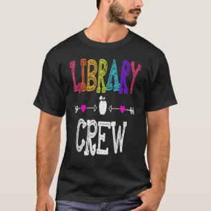T-shirt Étudiant D'Équipage De Bibliothèque Premier Jour D
