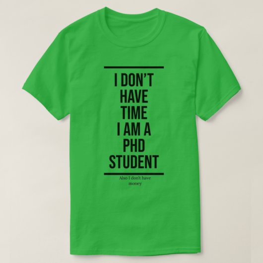 T-shirt Étudiant en doctorat 3 1 (Design devant)