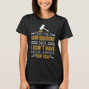 T-shirt Étudiant en droit et avocat en cours