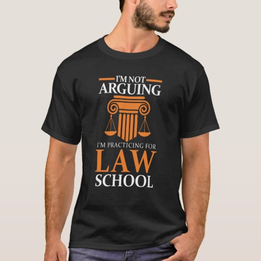 T-shirt Étudiant en droit, je ne prétends pas que je prati (Devant)
