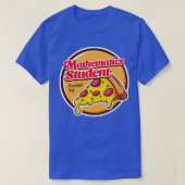 T-shirt Étudiant en mathématiques alimenté par la pizza (Design devant)
