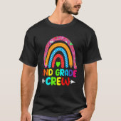 T-shirt Étudiant Enseignant 2e Classe Crew Rainbow Retour  (Devant)