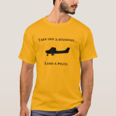 T-shirt Étudiant pour piloter la chemise (Devant)