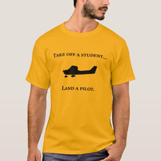 T-shirt Étudiant pour piloter la chemise (Devant)