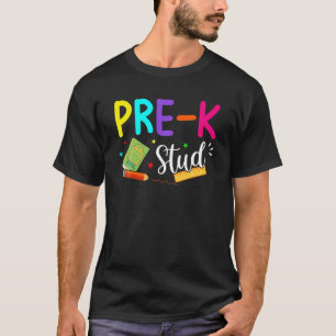 T-shirt Étudiant Pré-K Retourner À L'École Garçon Fille