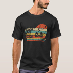 T-shirt Étudiant vintage Par Jeu De Jour Par Nuit Pour Les