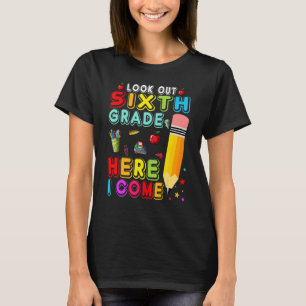 T-shirt Étudiante de 6e année Crayon enseignant