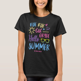 T-shirt Étudiants Classe D'École Bye Bye 6e Année Bonjour 