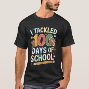 T-shirt Étudiants Football Américain J'Ai Traqué 100 Jours