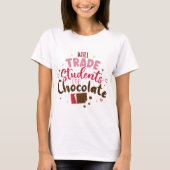 T-shirt Étudiants pour le chocolat Drôle Valentine (Devant)