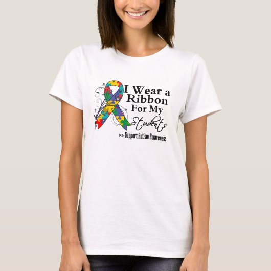 T-shirt Étudiants - ruban d'autisme (Devant)