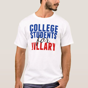 T-shirt Étudiants universitaires pour Hillary