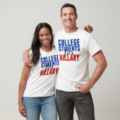 T-shirt Étudiants universitaires pour Hillary (Unisexe)