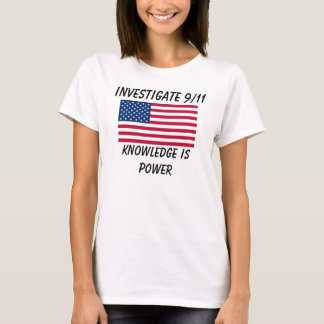 T-shirt Étudiez 9/11 - Drapeau des Etats-Unis - Madame