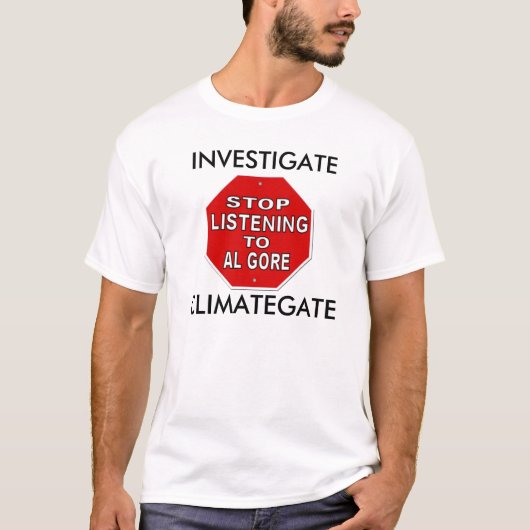 T-shirt Étudiez ClimateGate - canular de réchauffement (Devant)