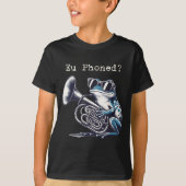 T-shirt Eu Phoned Funny Euphonium Frog Music Band Pun (Devant)