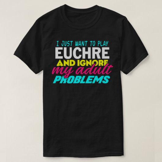 T-shirt Euchre Funny Premium  (Design devant)