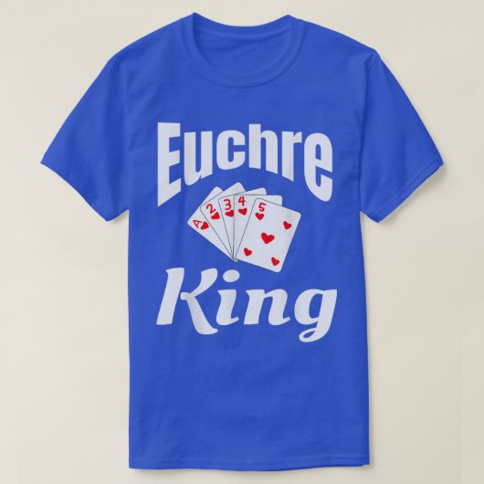 T-shirt Euchre King Card Game Player Game Night Winner Fun (Design devant)