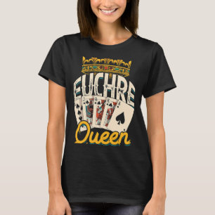 T-shirt Euchre Queen Vegas Casino Poker Spades et Mahjong