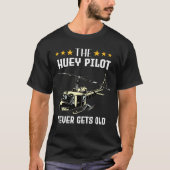 T-shirt Euh1 Huey Pilotes d'hélicoptère VietnamHuey pilote (Devant)