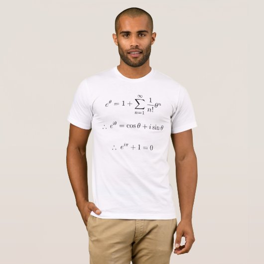 T-shirt Euler a expliqué : addition (Devant entier)