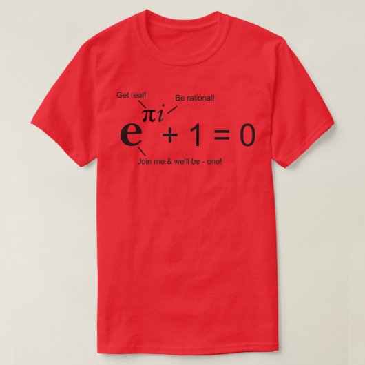 T-shirt Eulerx27s Identifier la plus belle équation dans (Design devant)