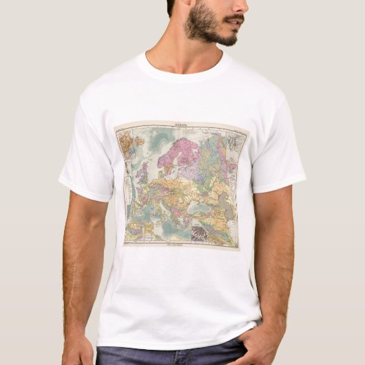 T-shirt Europa - carte géologique de l'Europe (Devant)