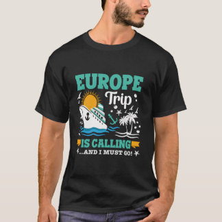 T-shirt Europe Appelle 2024 Family Vacation Matching Pa
