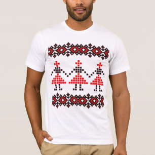 T-shirt Europe de l'Est Motif, folklore traditionnel, folk
