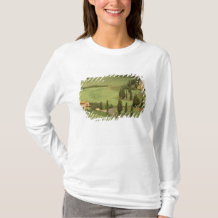 T-shirt Europe, Italie, Toscane, Monticchiello. Sinueux